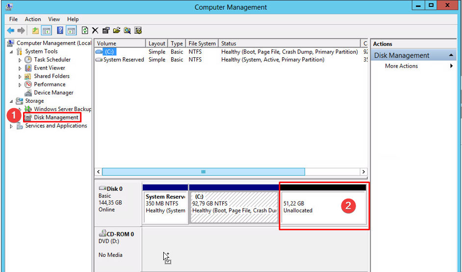 Windows Server Disk Management