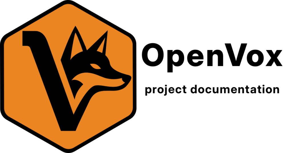 Logo oficial do OpenVox: hexágono laranja com letra V e cabeça de raposa, ao lado do nome OpenVox