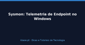 Capa do artigo: telemetria de endpoint no Windows com Sysmon