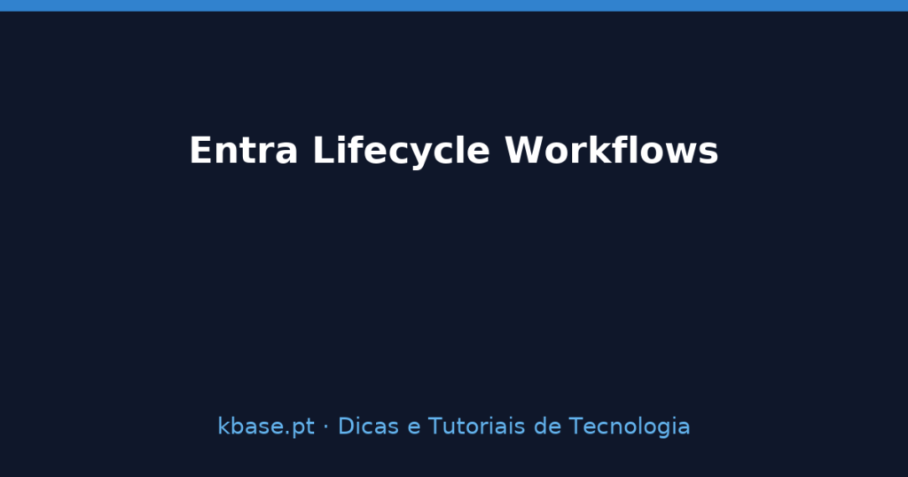Ilustração de capa: Entra Lifecycle Workflows — automatizar onboarding e offboarding