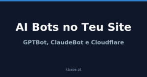 Capa do artigo: AI Bots no Teu Site — GPTBot, ClaudeBot e Cloudflare