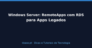 Capa de artigo — Windows Server: RemoteApps com RDS para Apps Legados