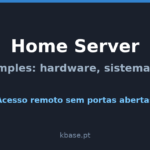 Capa do artigo: Home Server — começar simples com hardware, sistema e serviços