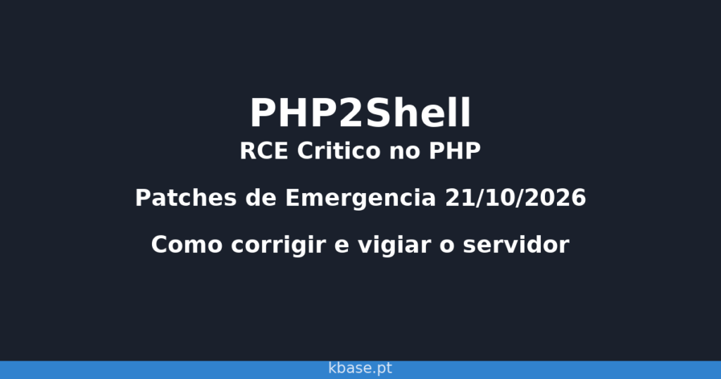 Capa do artigo PHP2Shell com o titulo e a data dos patches