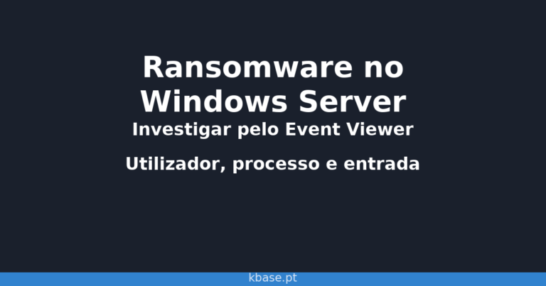 Capa do artigo: investigação de ransomware no Windows Server pelo Event Viewer