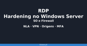 Capa do artigo: hardening de RDP no Windows Server com SO e firewall