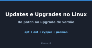 Capa do artigo: Updates e Upgrades no Linux — do patch ao upgrade de versão